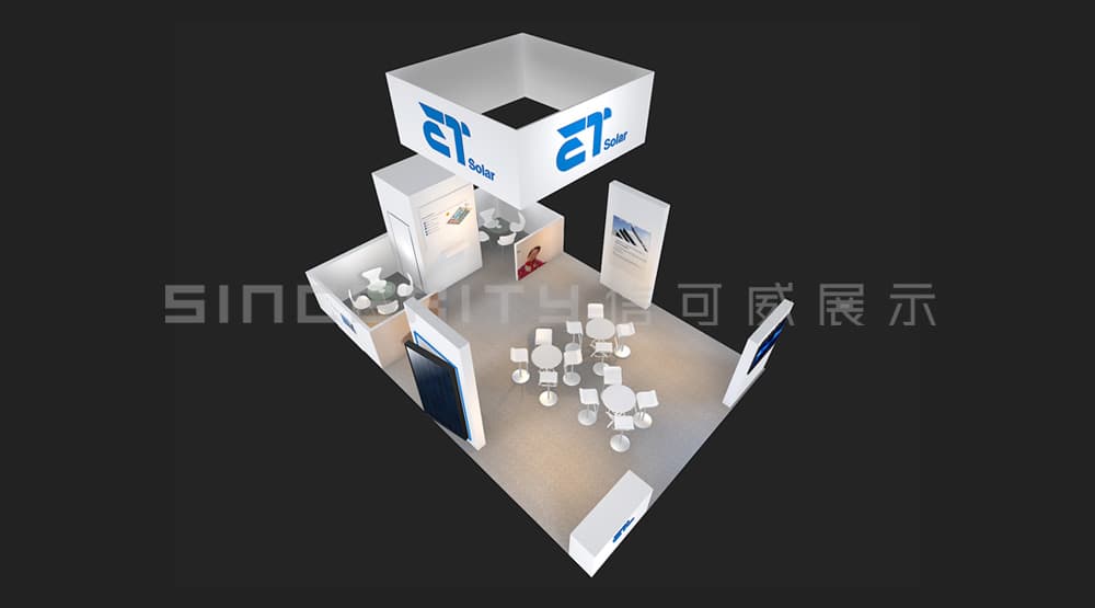 無錫博達美國電子展模塊化展臺設計效果圖 無錫博達美國電子展模塊化展臺設計效果圖