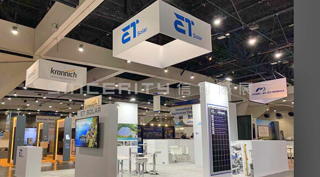 無錫博達能源北美太陽能展臺設計吊頂吊點 無錫博達能源北美太陽能展臺設計吊頂吊點