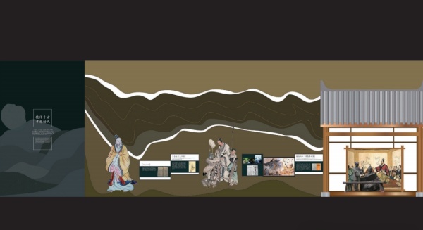 新中式國風博物館文化墻排版設計