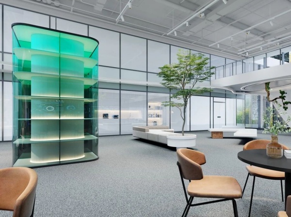 安得智聯(lián)辦公樓中庭展廳設計
