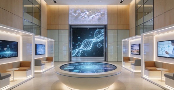 生物醫藥企業展廳設計怎么做才能凸顯專業權威？